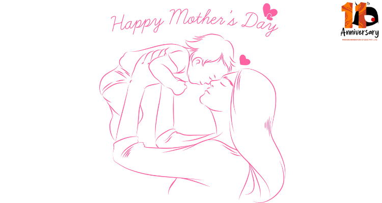 Happy Mothers Day Child Girl Drawing Handmade Card Mom Holiday Stock Photo  by ©AnikonaAnn 546221438
