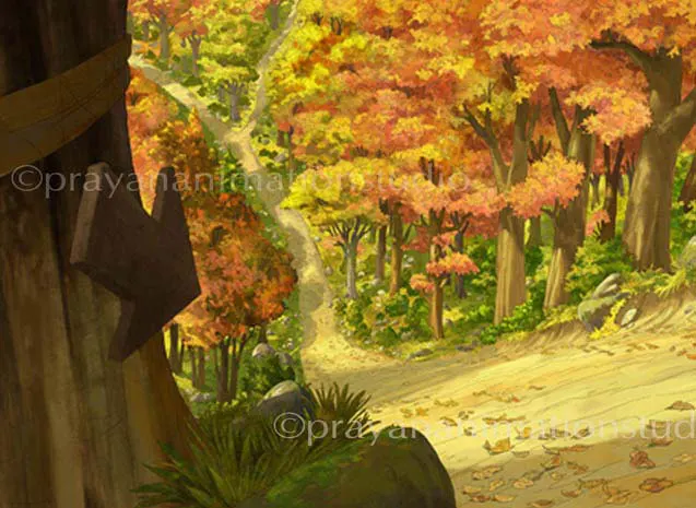 Forest Trees BG Painting 1